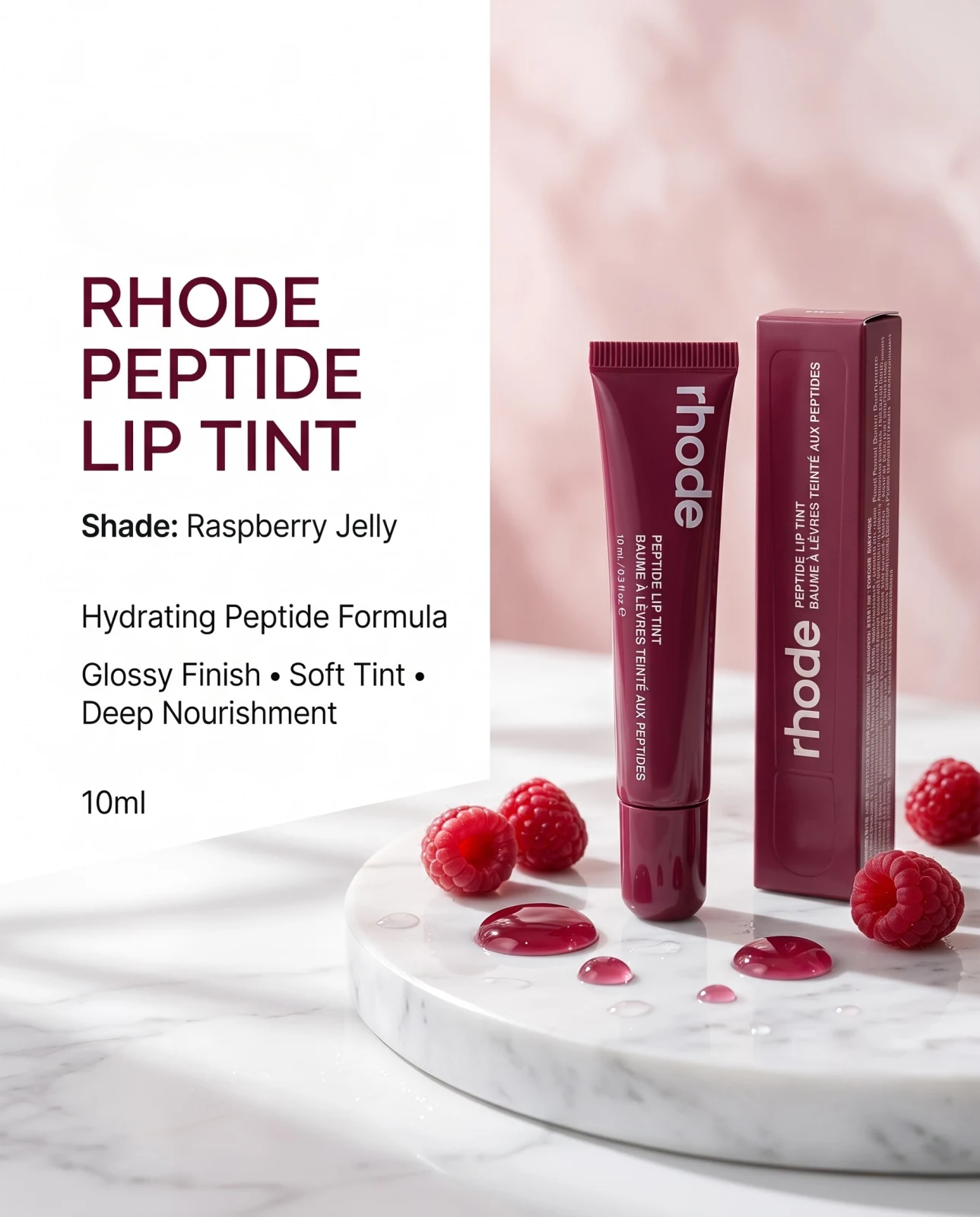Rhode Peptide Lip Tint – Raspberry Jelly (10ml)