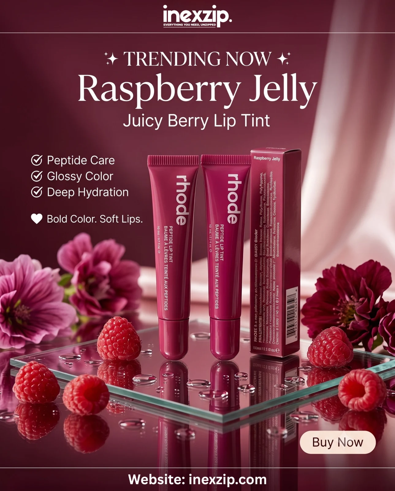 Rhode Peptide Lip Tint – Raspberry Jelly (10ml)