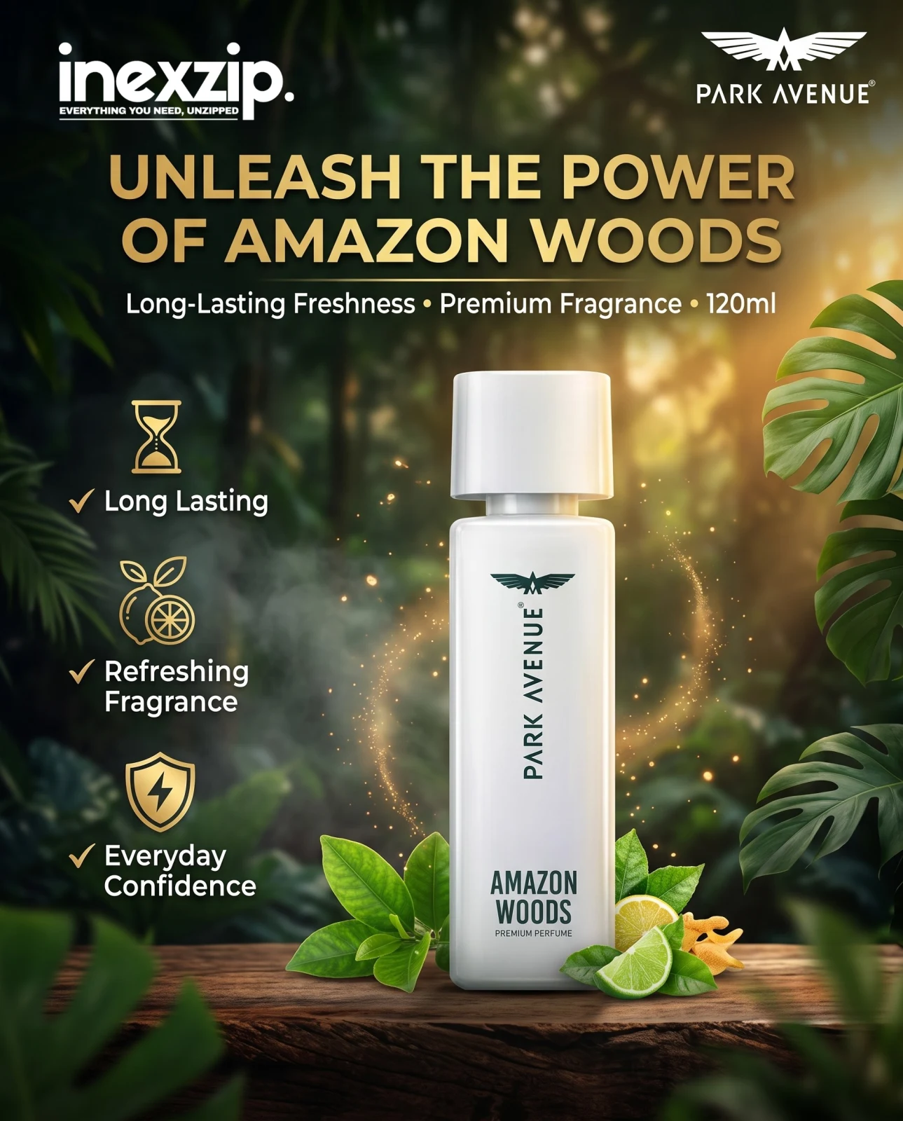 Park Avenue Amazon Wood Perfume - 120 ml